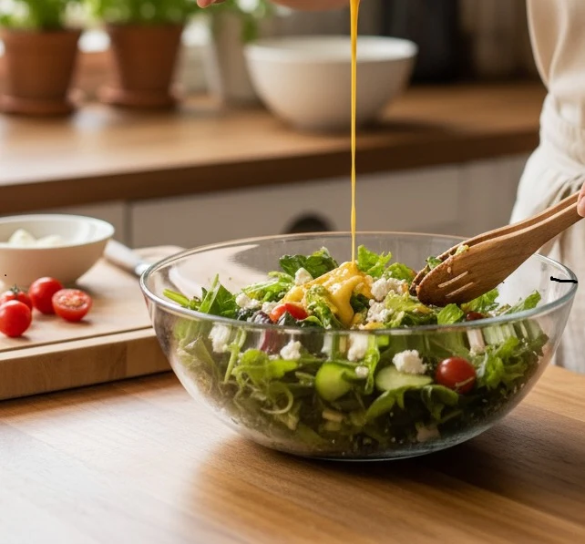 国産カメリナオイルドレッシング サラダ