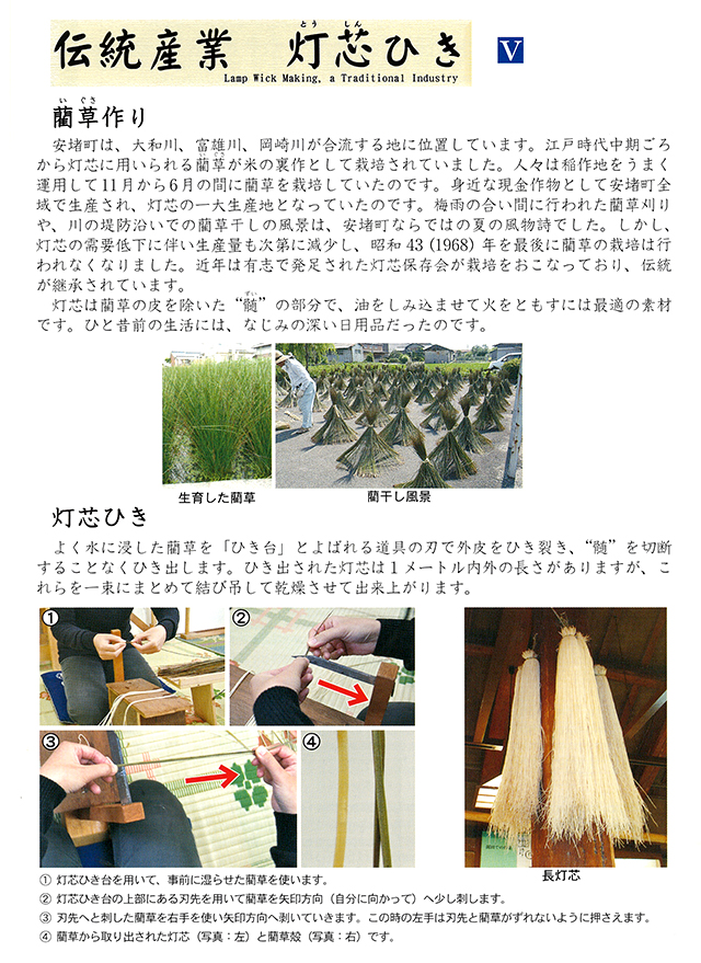 安堵町灯芯引き